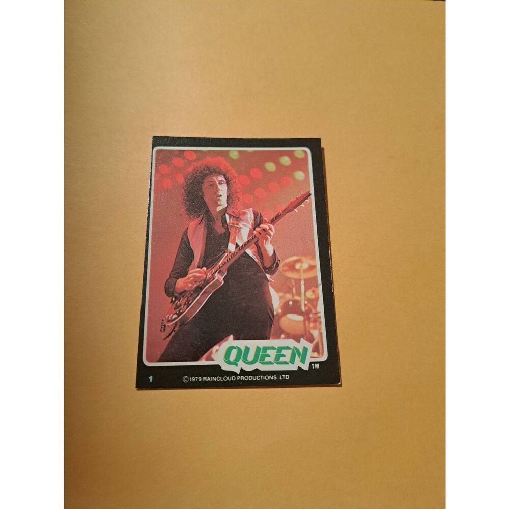 Vintage 1979 Rain Cloud Productions Queen Trading Card #1 Rock Band Memorabilia